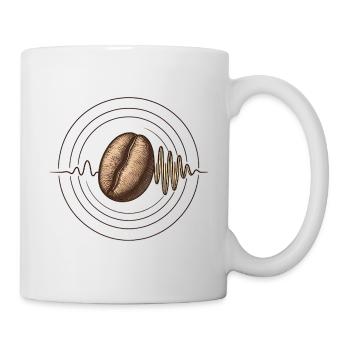 Kaffee-Kern Klangwelle - Tasse - Weiß - Rechts