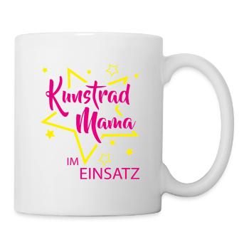 Kunstrad Mama, Kunstrad, Kunstradfahren, Hallenrad - Tasse - Weiß - Rechts