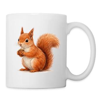 Squirrel with acorn illustration - Mug - white - Right