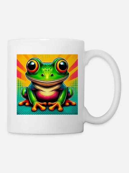 Frosch - Tasse - Weiß