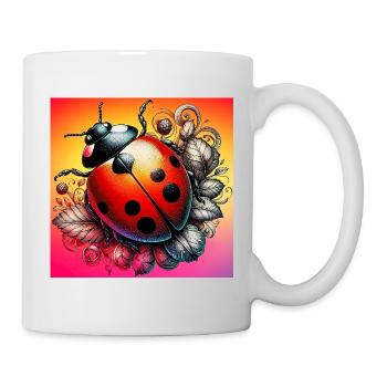 Marienkäfer - Tasse - Weiß - Rechts