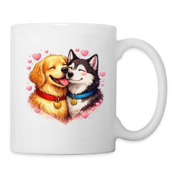 Dog Hearts Friendship - Mug - white - Right