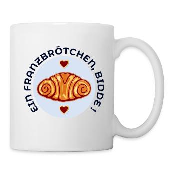 Franzbrötchen Gebäck - Tasse - Weiß - Rechts