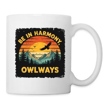 Owl Harmony at Sunset - Mug - white - Right