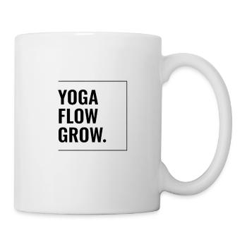 Yoga Flow Grow. - Tasse - Weiß - Rechts