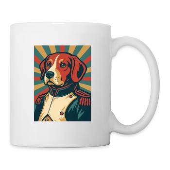 Dog General Retro Poster Style Vintage Design - Mug - white - Right