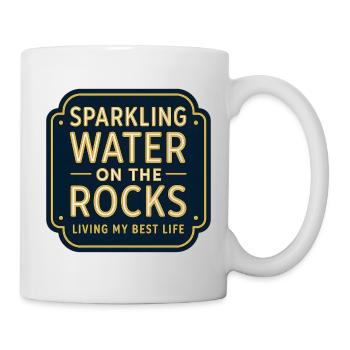 Sparklendes Wasser auf Felsen Neon - Tasse - Weiß - Rechts