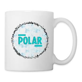 Polar Eisblau Logo Muster - Tasse - Weiß - Rechts