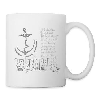 Helgoland Nordsee Nautik Illustration - Tasse - Weiß - Rechts