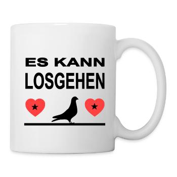 Tauben - Tasse - Weiß - Rechts