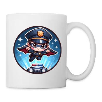 Police Super-héros Policier Héros Voiture de police - Mug blanc - blanc - Droite