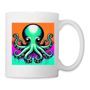 Pieuvre - Mug blanc - blanc - Droite