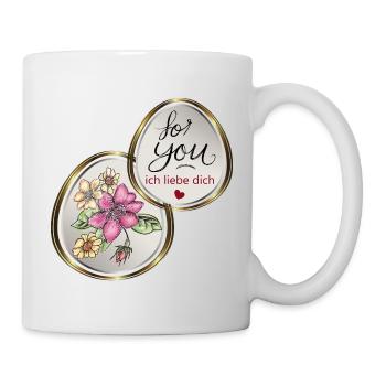 For you blossom heart love - Mug - white - Right