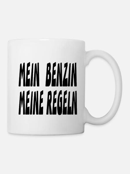 Benzin - Tasse - Weiß