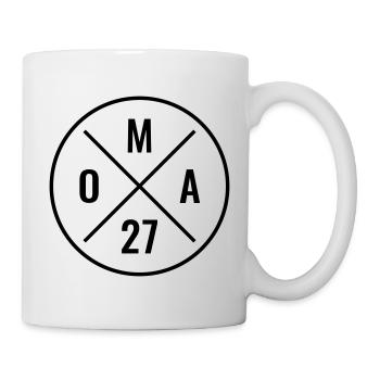 Oma 27 - Baby Ankündigung - Nachwuchs - Oma 2027 - Tasse - Weiß - Rechts