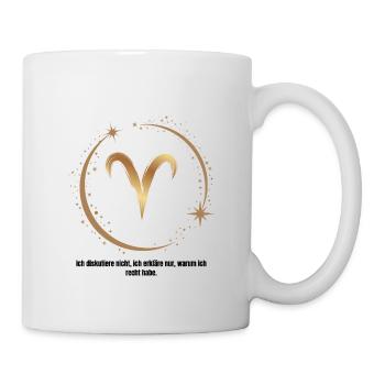 Goldenes Widder Sternbild  - Tasse - Weiß - Rechts