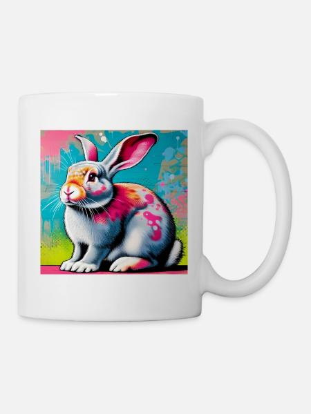 Kaninchen - Tasse - Weiß