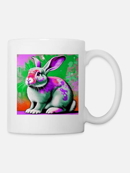 Kaninchen - Tasse - Weiß
