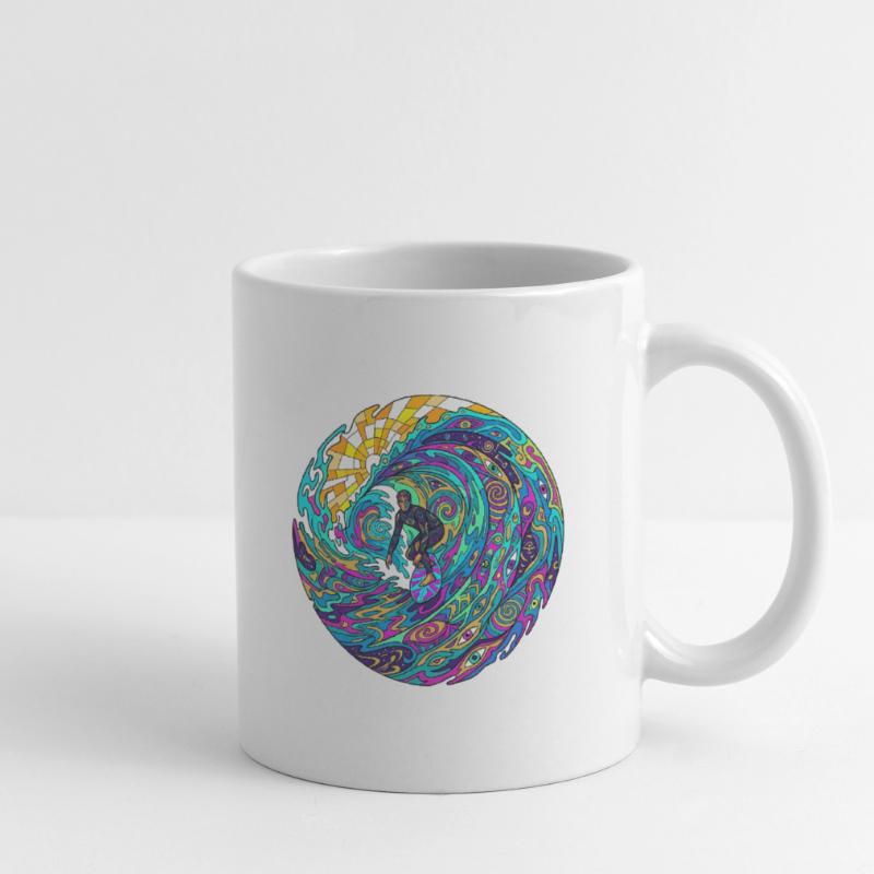 Psychedelic Surf Wave Mug