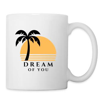 Sunset Palm Beach Silhouette - Mug blanc - blanc - Droite