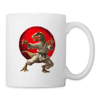 Dinosaur T-Rex Karate Judo Drapeau du Japon - Mug blanc - blanc - Droite
