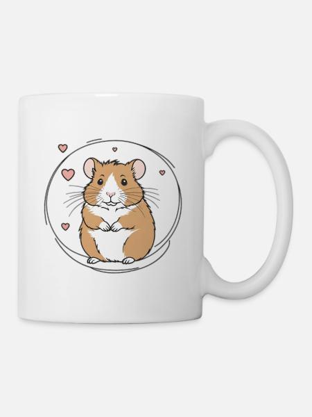 Herzlicher Hamster - Tasse - Weiß
