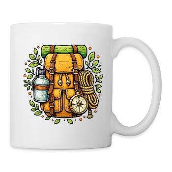 Backpack hiking trek camping outdoor - Mug - white - Right