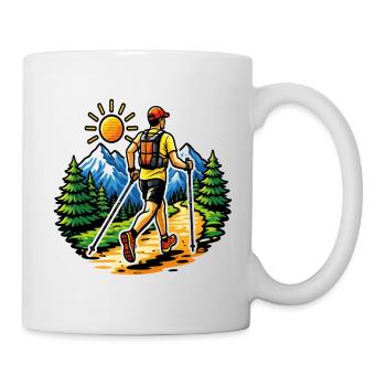 Trailrunning, Bergnatur-Abenteuer - Tasse - Weiß - Rechts