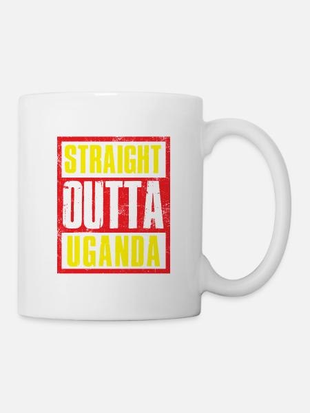Straight outta Uganda - Tasse - Weiß