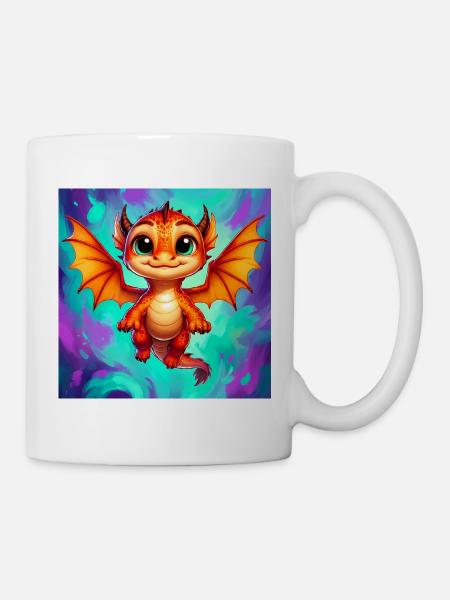 Drache - Tasse - Weiß