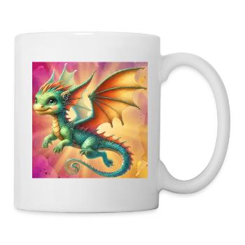 Drache - Tasse - Weiß - Rechts