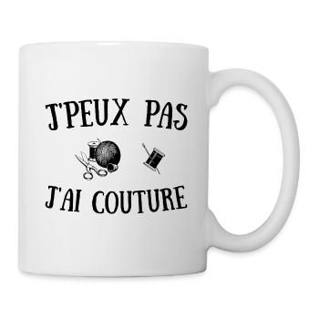 Je Peux Pas J'ai Couture Cadeau - Mug blanc - blanc - Droite