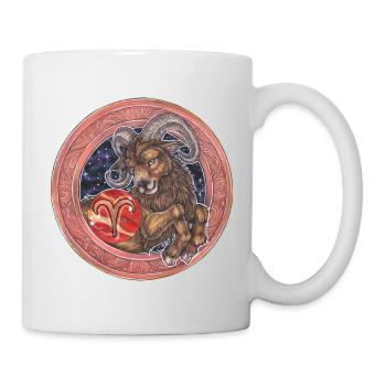 Zodiac Sign Zodiac Aries Aries Gift - Mug - white - Right