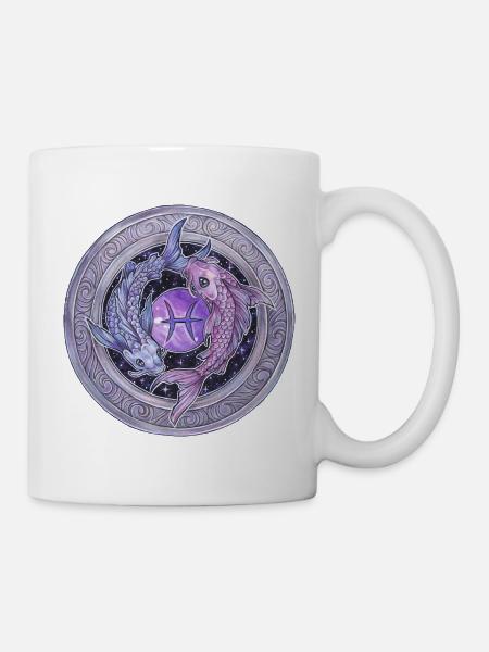 Zodiac Sign Sternzeichen Fische Pisces Geschenk - Tasse - Weiß