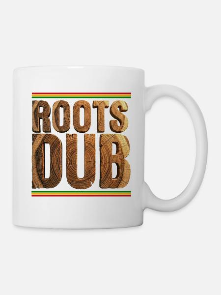 Roots Dub Reggae Holz - Tasse - Weiß