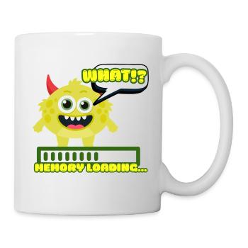 Méme de Monstre qui Charge la Mémoire - Mug blanc - blanc - Droite