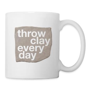 Throw Clay Every Day - Pottery & Ceramic - Mug - white - Right