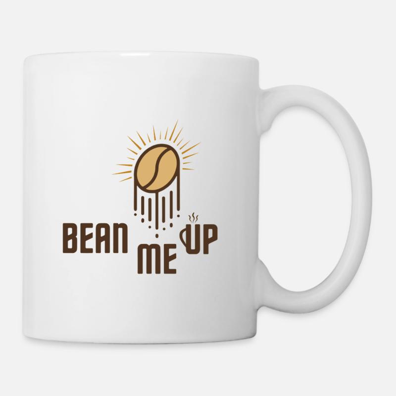 Bean Me Up: Coffee bean goes into the atmosphere - Mug - white