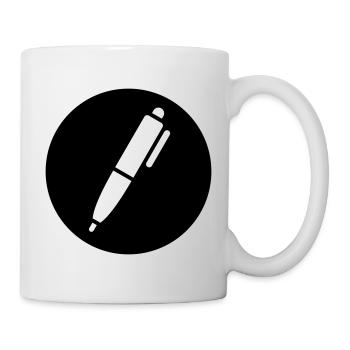 Stift, Kugelschreiber - Tasse - Weiß - Rechts