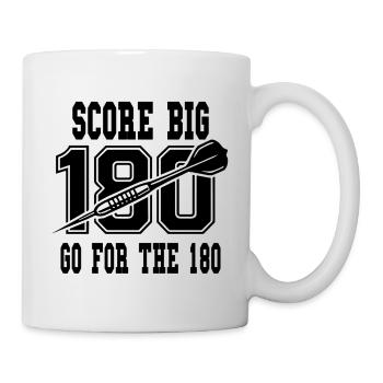 Score Big Go For The 180 Darts Sport - Mug - white - Right