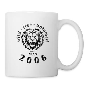 20. Geburtstag Sauvage, libre et indompté depuis 05/2006 - Mug blanc - blanc - Droite
