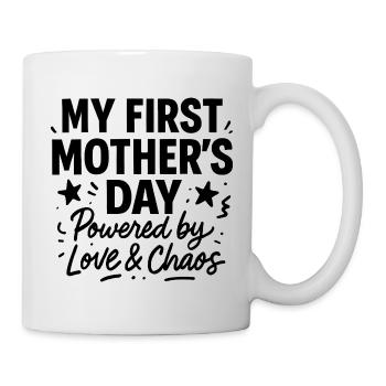 First Mother's Day Humor Mom Gift Idea Family - Mug - white - Right