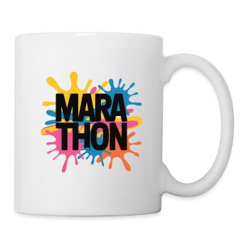 Farbsplash Marathon - Tasse - Weiß - Rechts