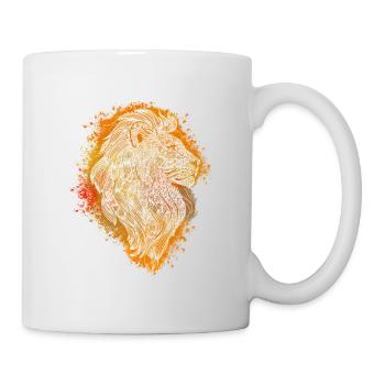 Zentangle Lion - Mug - white - Right