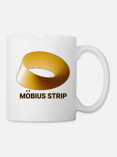 Ruban de Möbius Doré - Mug blanc - blanc