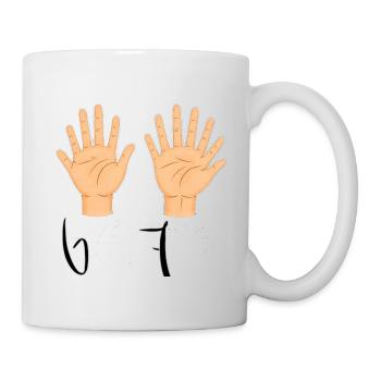 Double Open Hands Illustration - Tasse - Weiß - Rechts