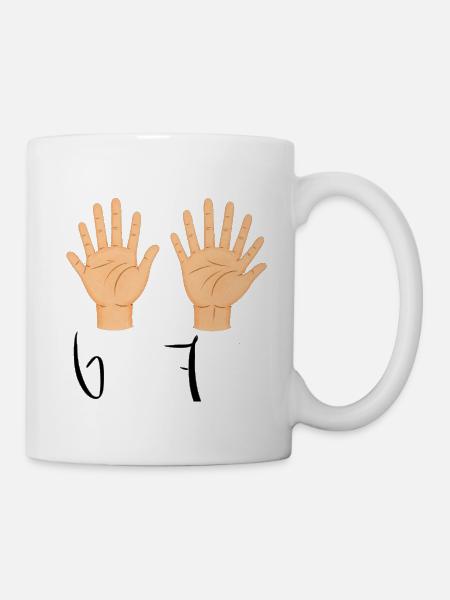 Double Open Hands Illustration - Tasse - Weiß