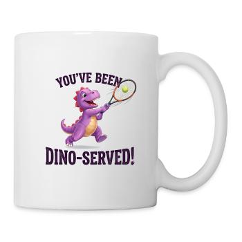 You've been Dino served / Dino Tami Tennis Design - Mug - white - Right