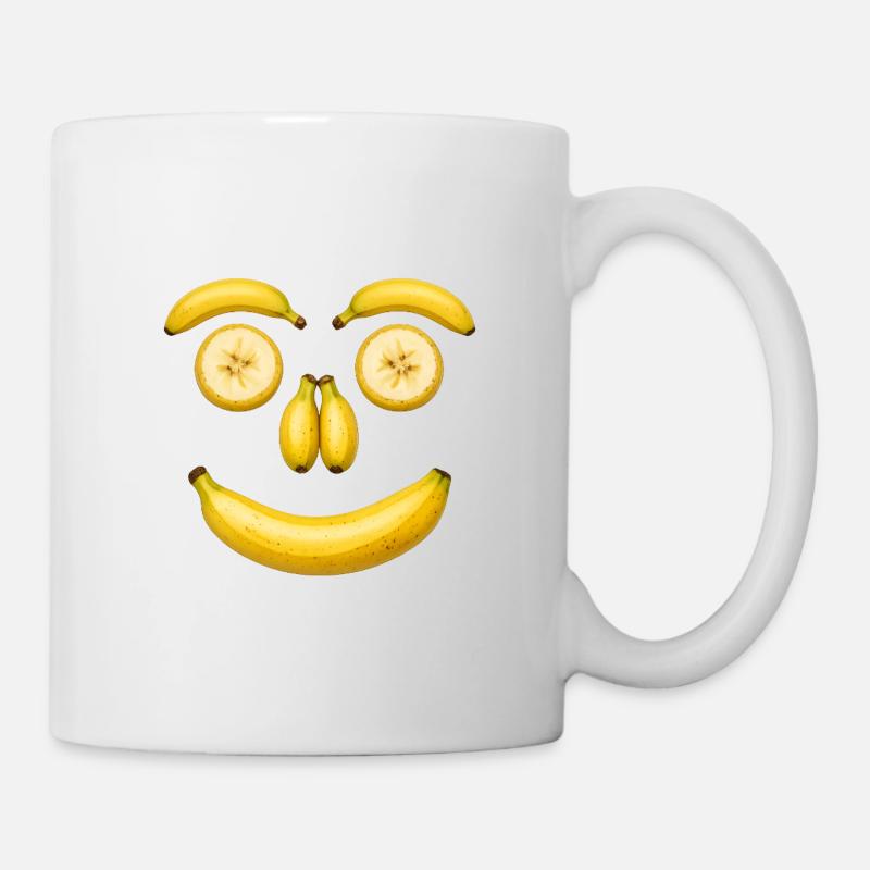 Bananen Gesicht - Banana Face - Mug - white