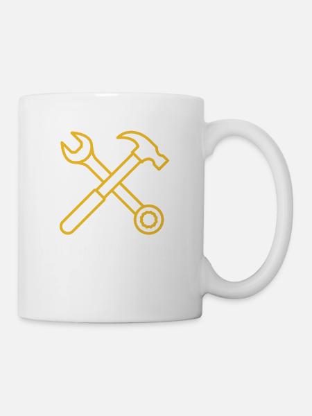 Handwerker ich repariere was dein Mann kaputt gema - Tasse - Weiß